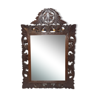 Carved wooden mirror baroque style 19th century