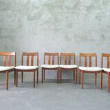 Mid-century teak dining chairs from Vamdrup stolfabrik, 1960s, set of 6