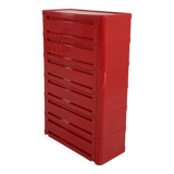 Red cabinet model “4964” by Olaf Von Bohr for Kartell, 1970