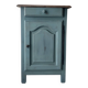 Small vintage side table in sage green patina and solid wood.