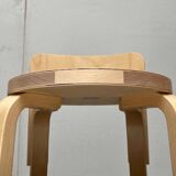 Mid-Century Modern High Stools K65 by Alvar Aalto for Artek, Finland, 2017, Set of 3