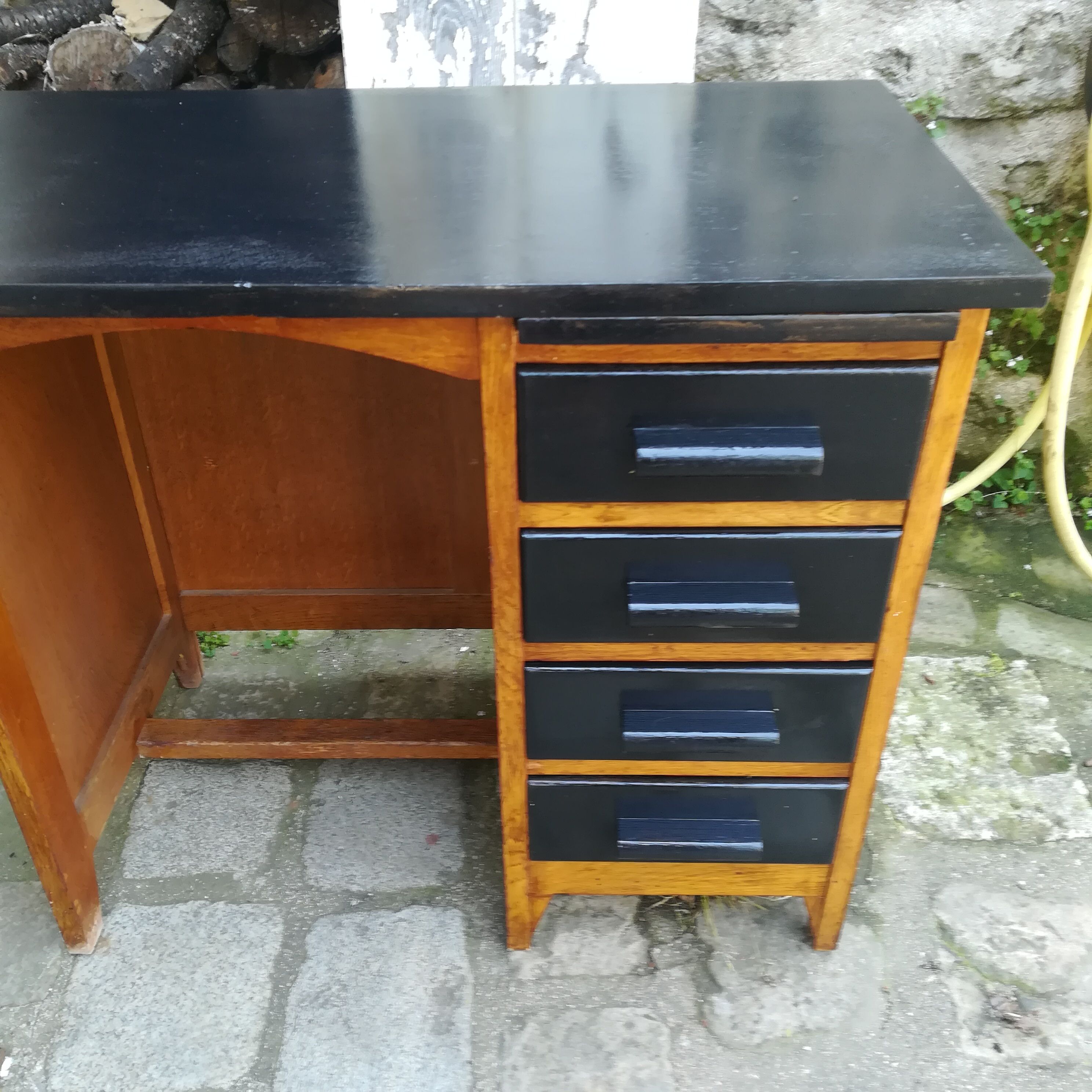 Oak desk, 50s