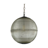 Parisian glass holophane hanging lamp