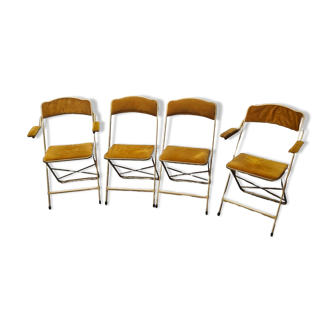 Chaises pliantes vintage de style Fritz & Co., années 1970