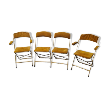 Chaises pliantes vintage de style Fritz & Co., années 1970