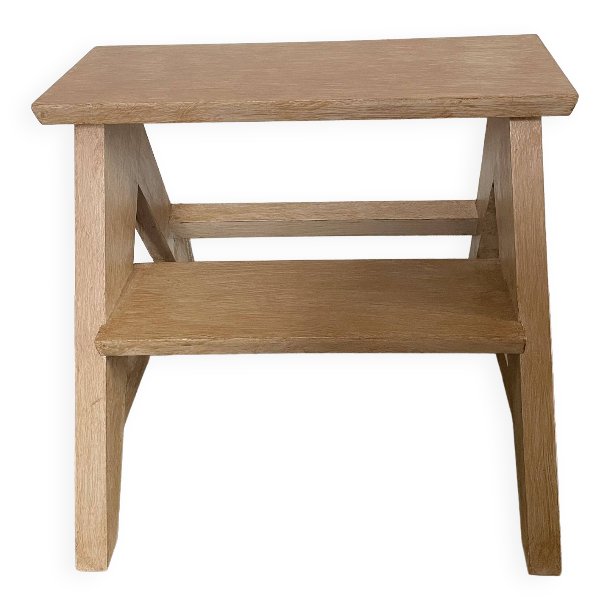 Weathered wooden step stool