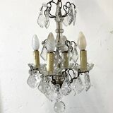 Early 20th century chandelier in bohemian crystal