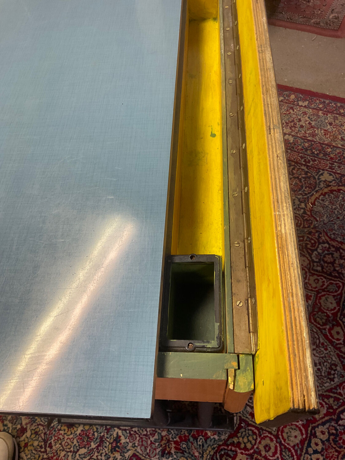 School desk blue formica desk from the 60s-70s