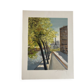 Lithograph signed by Michel Henry - The Island of the City and Notre Dame