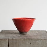 Cracked "Sang de Boeuf" bowl, glazed, early 20th century