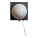 Wall lamp or table lamp in steel and opaline, France, 80s