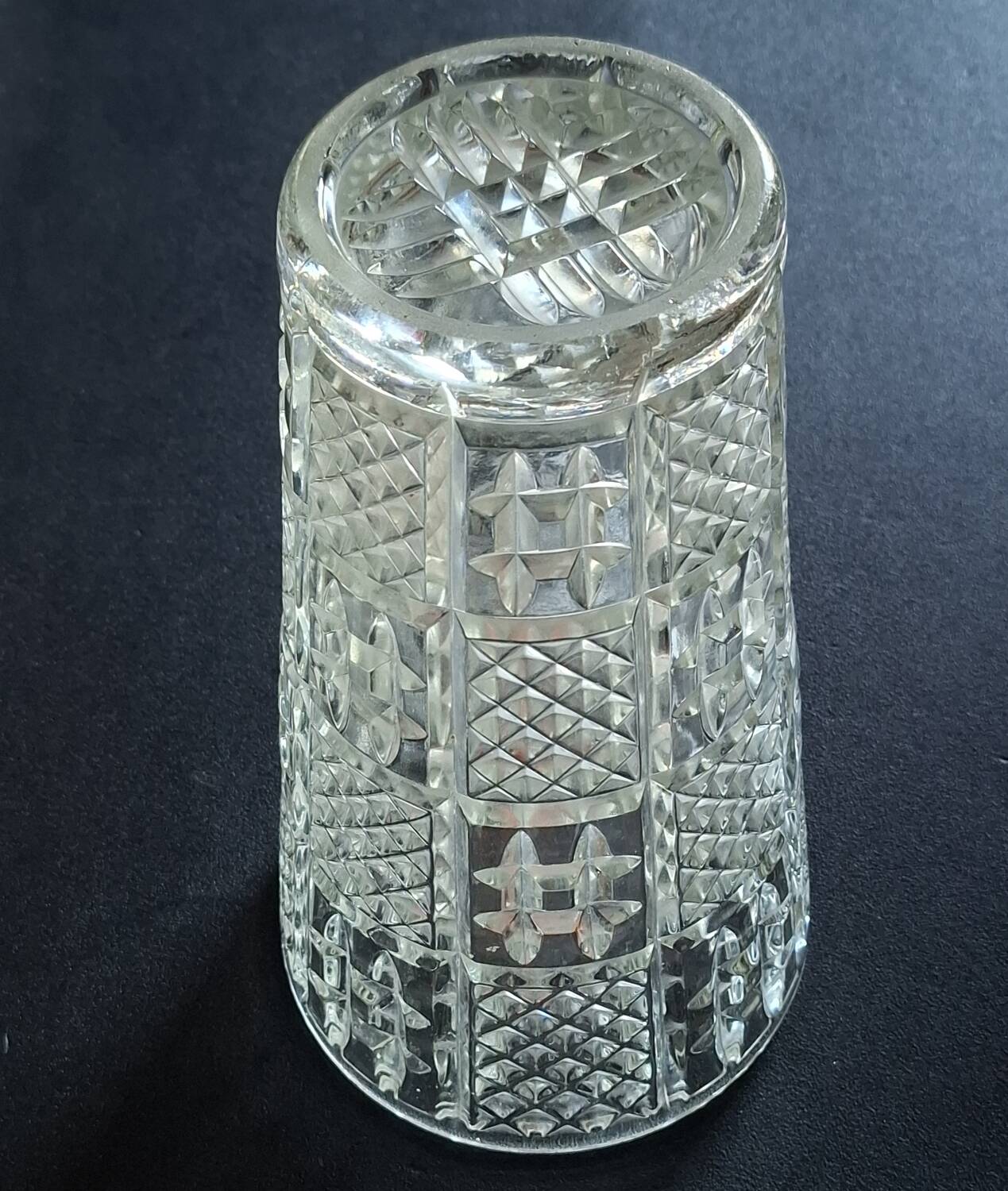 Vintage crystal large vase