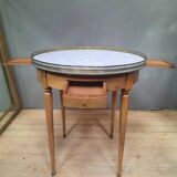 Marble top table called "bouillotte":