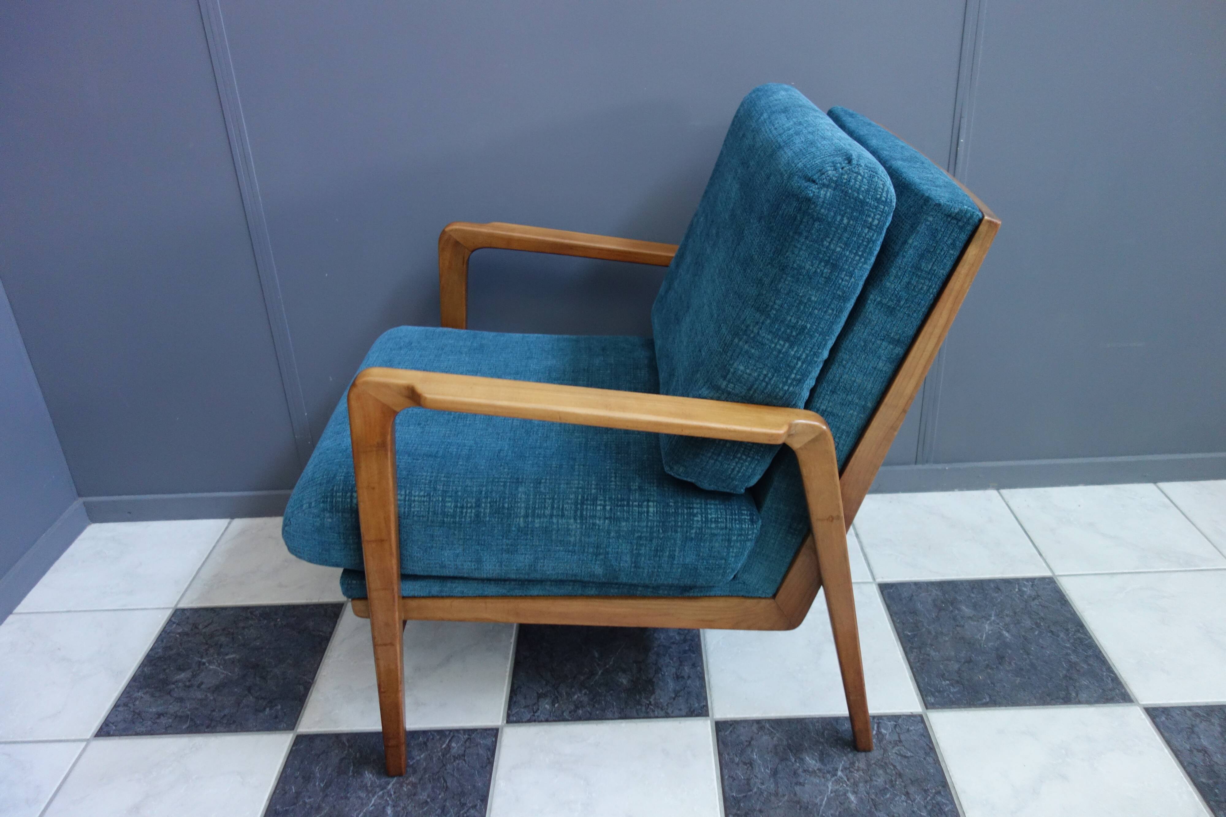 Fauteuil Knoll Antimot bleues années 1960