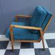 Fauteuil Knoll Antimot bleues années 1960