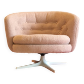 Fauteuil pivotant scandinave vintage des années 70