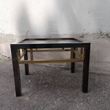 Table basse 80' chrome laiton vintage