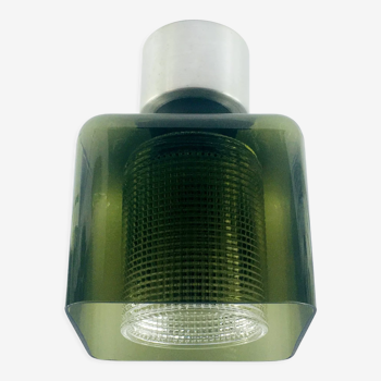 Mid century green glass ceiling light by Carl Fagerlund for orrefors, sweden, 1960s
