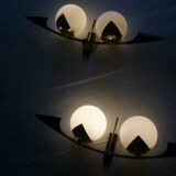 Rare pair of vintage wall lights for Arlus