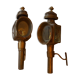 Pair of brass 1900 wall light