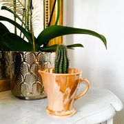 Iridescent vintage porcelain pitcher