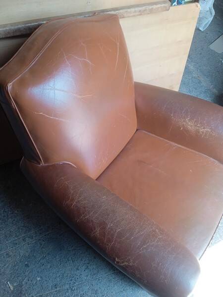 Vintage leather club chair