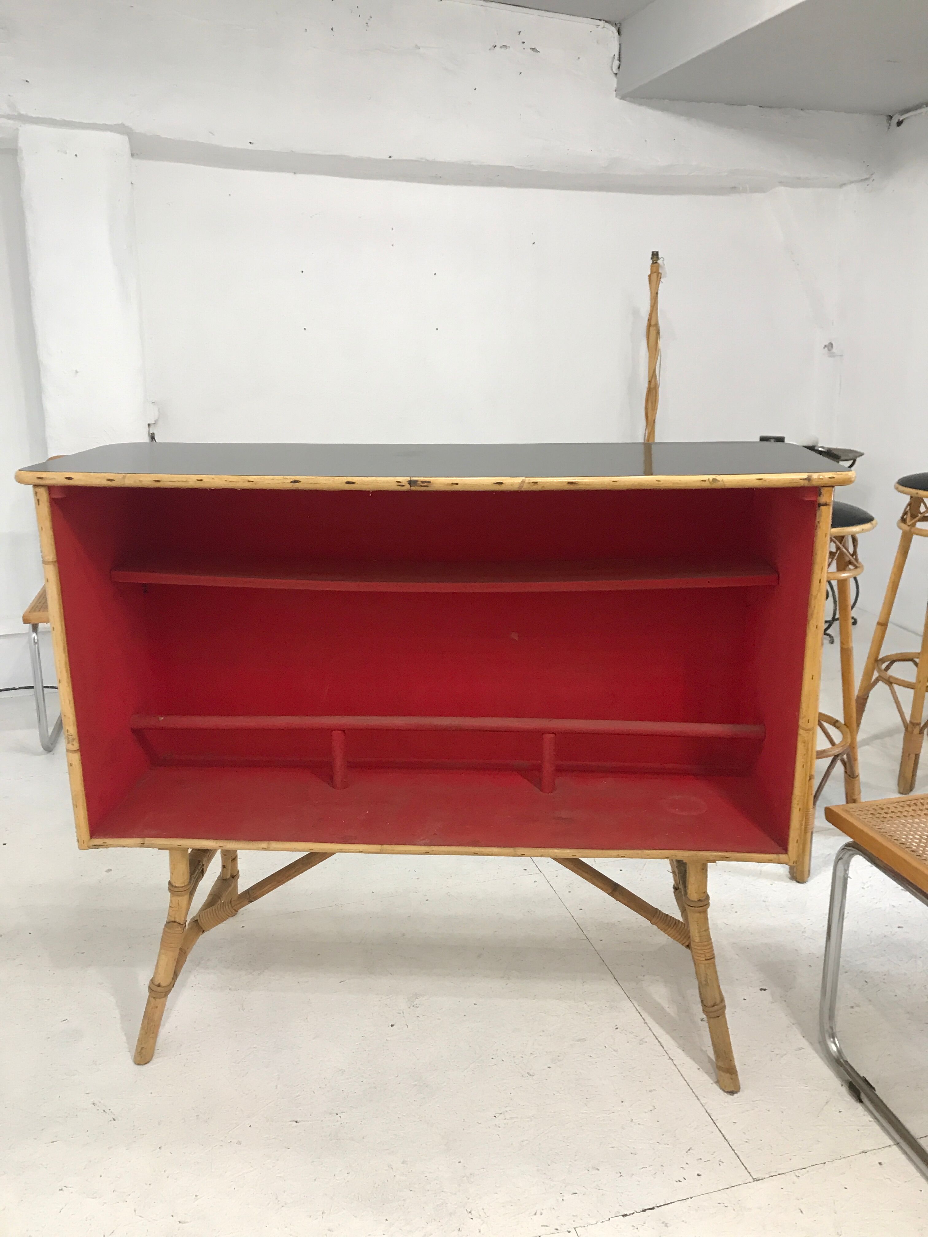 Rattan bar years 50/60