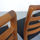 Model 85 Teak Dining Chairs by Niels Otto Møller for J. L. Møllers, 1960s, Set of 6