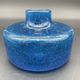 Vintage cobalt blue bubble glass vase – 1960s Scandinavian design