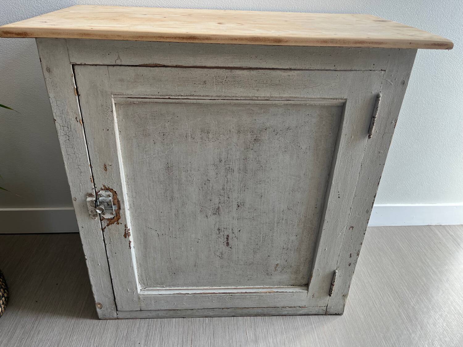Old jam cabinet / small patinated wooden sideboard