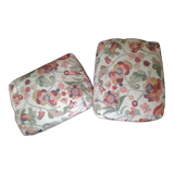 Pair of down poufs fabric of Lelièvre