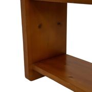 Vintage wooden wall shelve rack in pinewood minimalist design