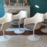 Set 4 armchairs Tulipe by Eero Saarinen Knoll International