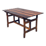 Patinated Wood Garden Table, 1970s