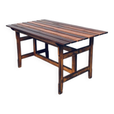 Patinated Wood Garden Table, 1970s