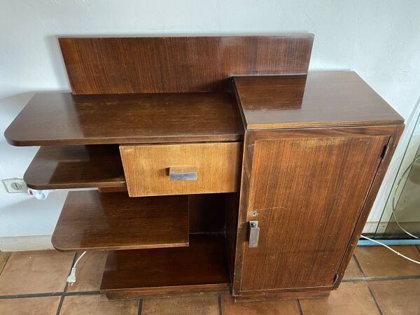 Petit meuble art deco acajou