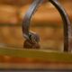 Pair of wrought iron candlesticks by Charles Piguet 1940s