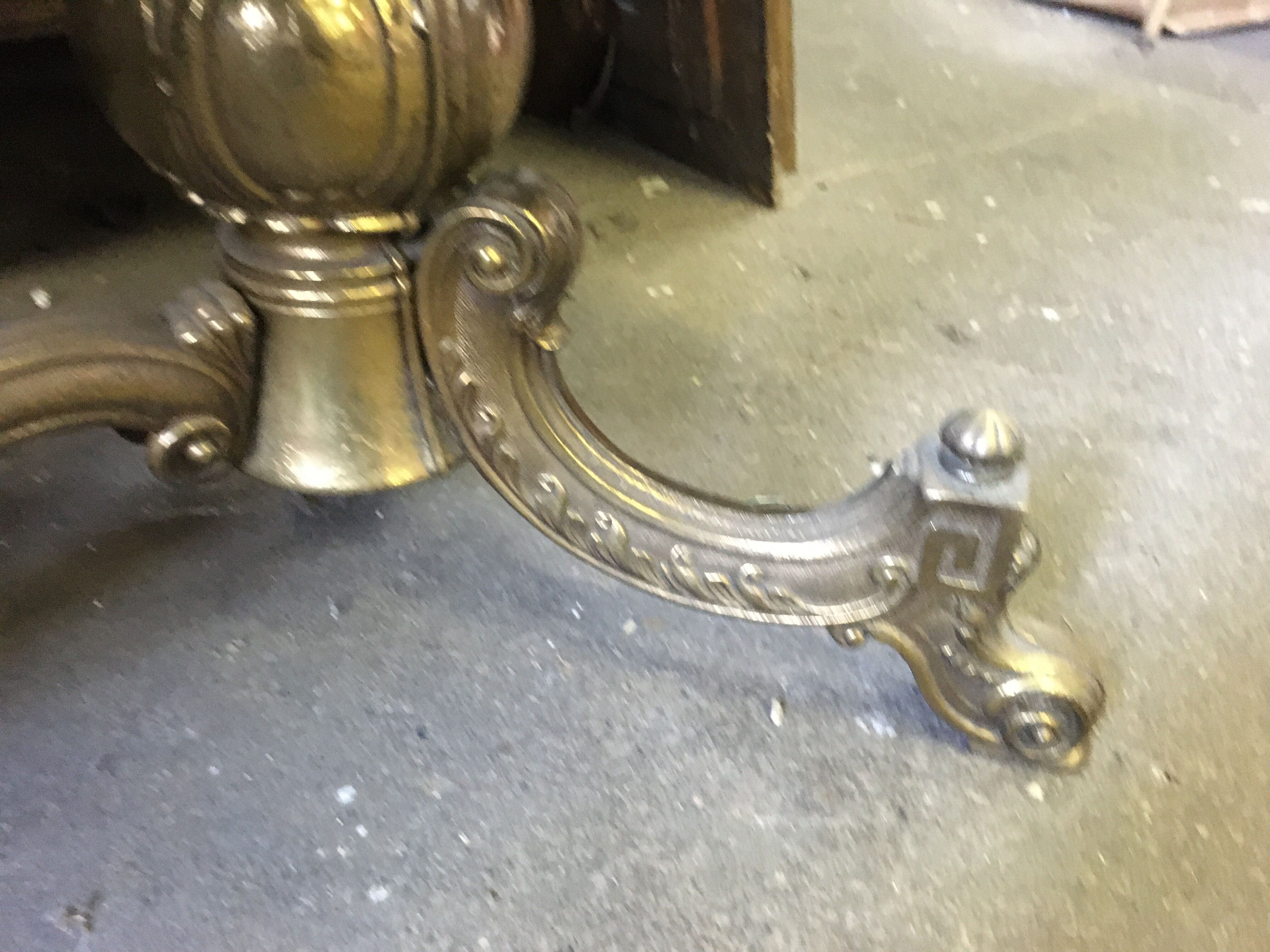 Metal and marble/onyx 1960s coffee table