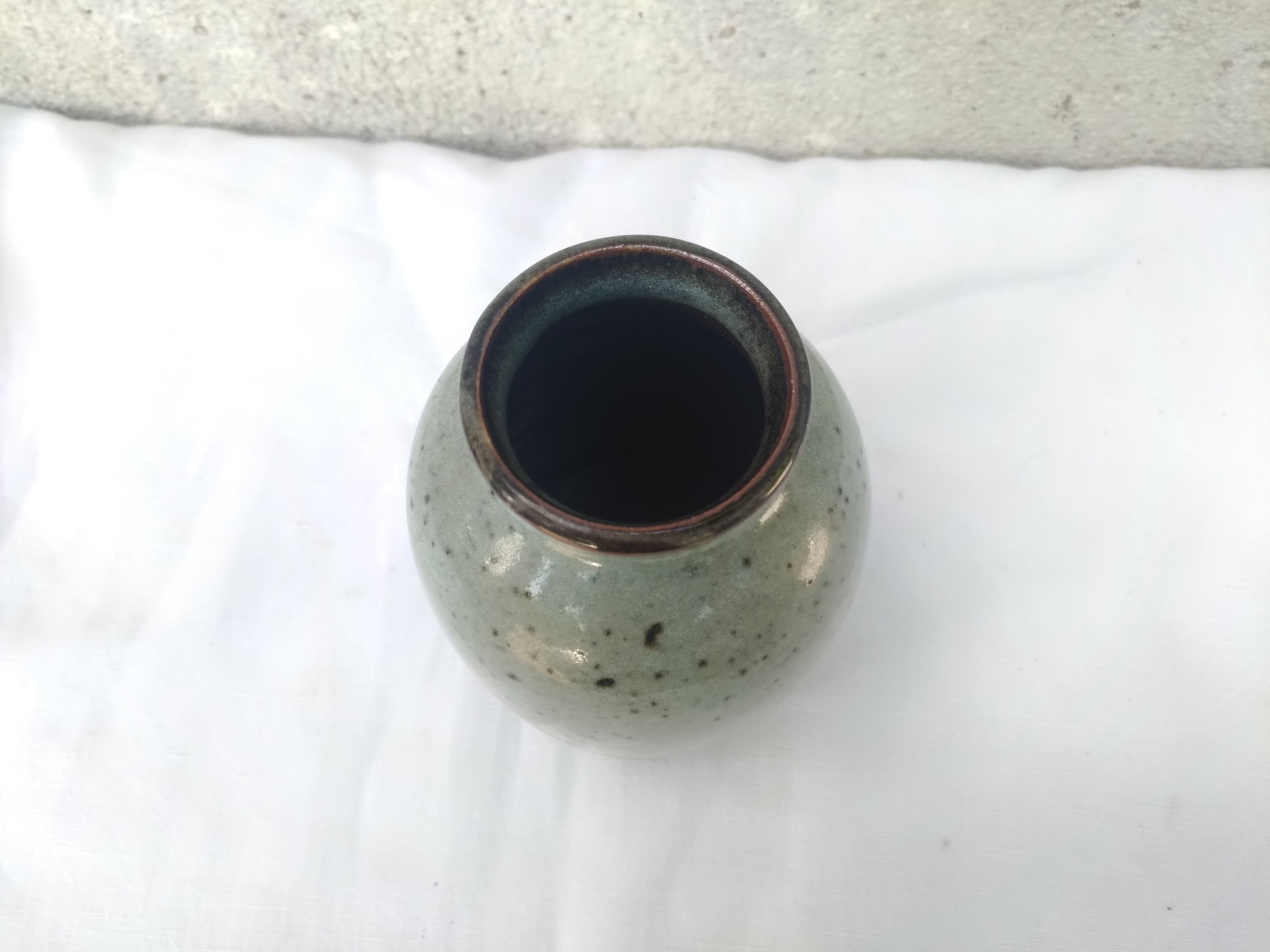 Glazed terracotta vase