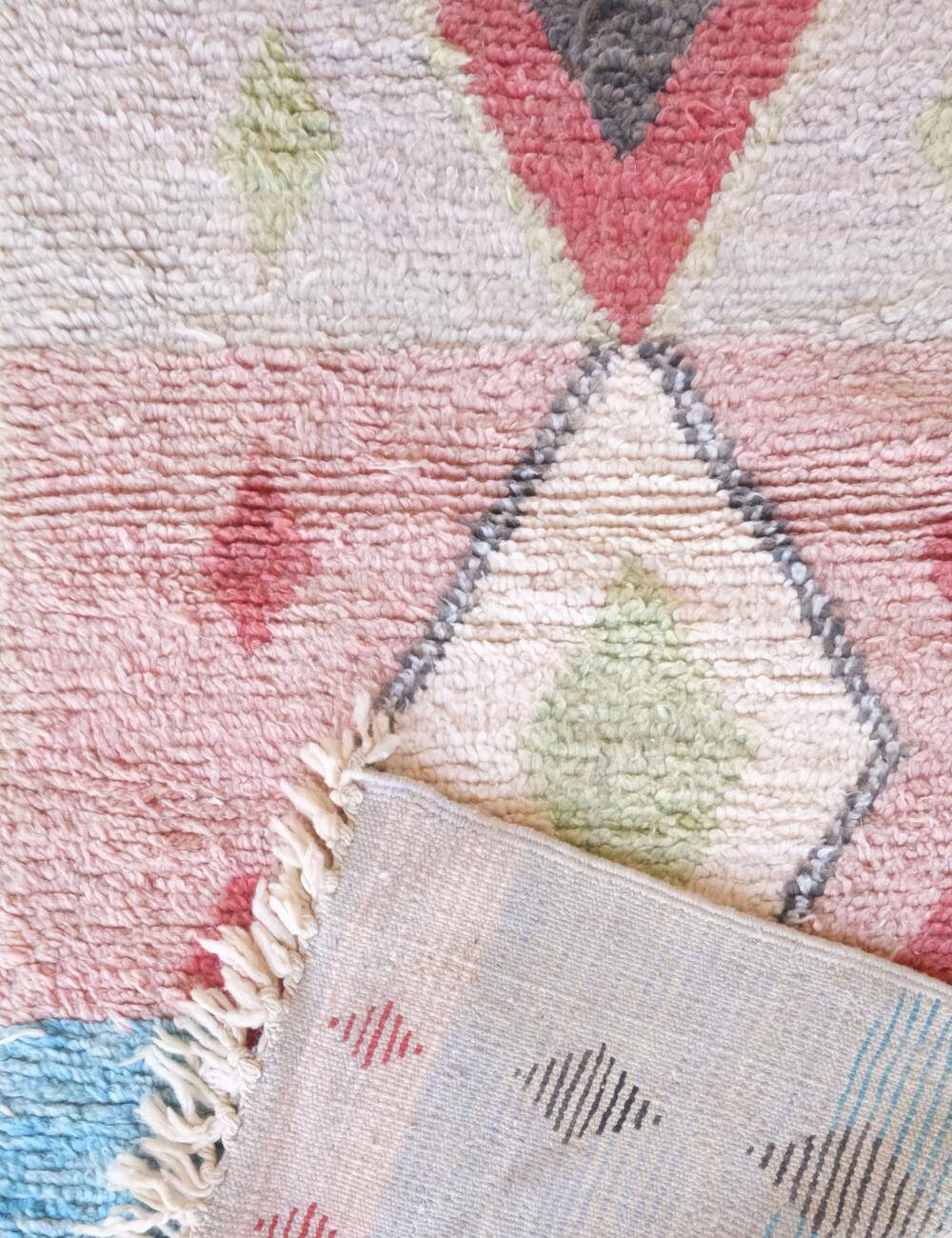 Long pastel runner rug - 492 x 88 cm