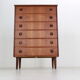 Mid-Century Modern Danish Chest of Six Drawers, Tallboy in Teak, Denmark, 1960s