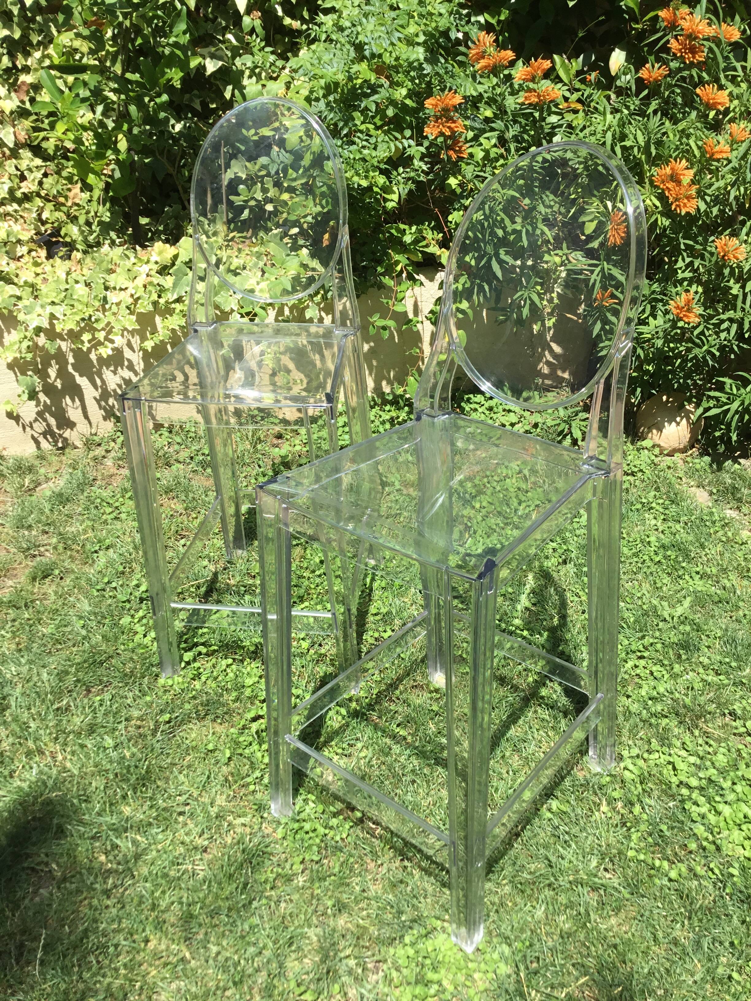 Paire de tabourets de bar by kartell Philippe starck