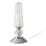 Chevron and chrome flute lamp