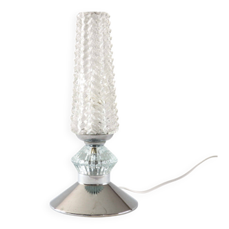 Lampe flûte chevrons et chrome