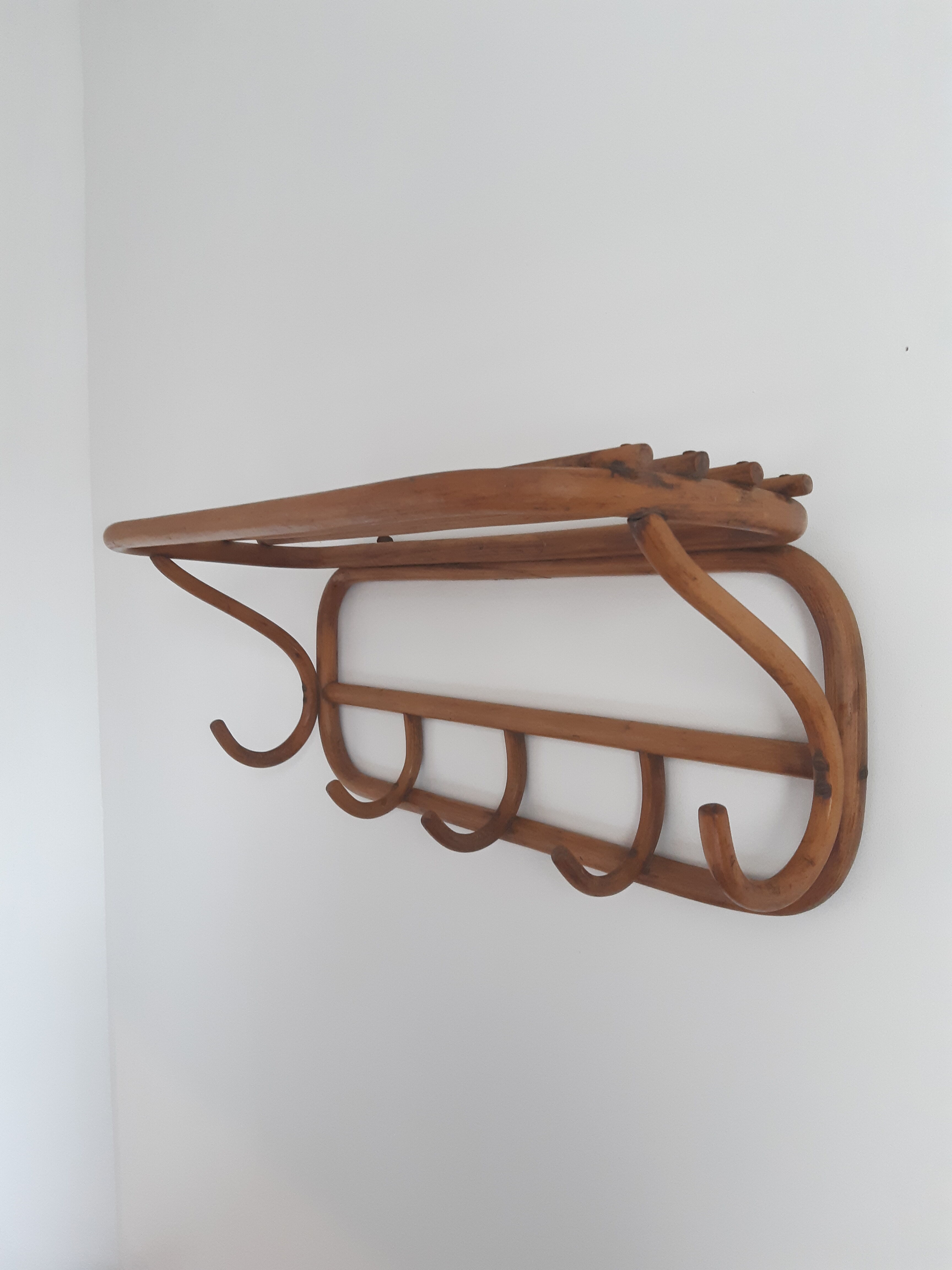 Vintage wooden coat rack