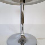 Large Space Age chrome table lamp by Fagerhults, Sweden, 1970s.