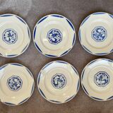 6 K&G Luneville Art Deco Dessert Plates Fructidor Model