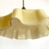Opaline suspension with yellow skirt
