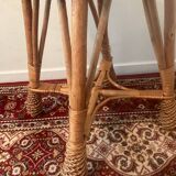 Vintage rattan and wicker stool