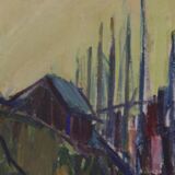 Huile sur toile originale – « Sapri, Italie » par Gunnar Ingemar Erixon